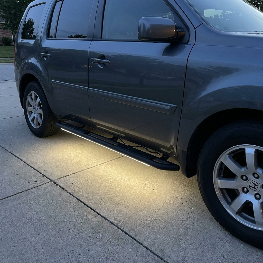 2013 Honda Pilot Running Boards With Lights: An Editorial Look At Real-World Fit - commercial_review