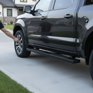 COMNOVA 6-Inch Double Cab Running Boards (Black)