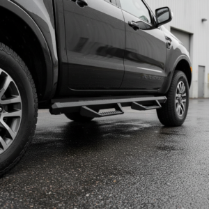 Textured Black Powder-Coated Traction and Dual-Stage Steps